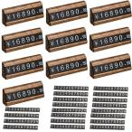 プライスカード 木製 おしゃれ プライス台 セット 10個フレーム 0枚プライス数字プレート 値札 キューブ 価格表示 プライスキューブ ディス