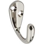 [ параллель импортные товары ]Wall Hook for Clothes, Single Prong, Satin Chrome, 2 Pk. N274 17