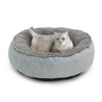 [ параллель импортные товары ] Gray Aruba Medium Round Indoor Outdoor Pet Dog Bed With Removabl