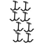[ параллель импортные товары ] PRETYZOOM 8pcs Zinc Alloy Double Prong Hooks for Hats Coats and