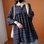 シャツ  チュニックシャツ トップス レディース  体型カバー  七分袖  ビッグサイズ  30代40代50代 カジュアルでもキレイめでも楽しめる 大人可愛い