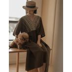 夏ワンピース 刺繍 レディース ロング丈 五分袖  Vネック 綿100％ 大きいサイズ カフタンワンピース ちょっぴりレトロ感がある 大人ムードのワンピース