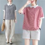 ブラウスシャツレディース夏トップス...