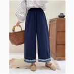 ワイドパンツ  綿 レディース  薄手 