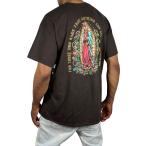 DGK Tシャツ ディージーケー Guadalupe グアダルーペ 聖母 マリア メンズ 半袖 チョコレート 茶色 バックプリント●tsa883