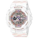 CASIO カシオ Baby-G ベビーG PUNTO IT DESIGN BA-110CH-7A ホワイト×ピンク 腕時計 レディース