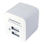 カシムラ AC充電器 2.4A USB2P IC WH AJ-549