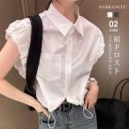  tops блуза оборка рукав блуза кромка do Lost блуза короткий рубашка цвет женский весна лето do Lost [ кромка do Lost оборка рукав блуза ]