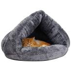 VOOPH 猫 ベッド ペット用寝袋 保温防寒 あったか 冬用 洗える ドーム型猫ハウス 小型犬 猫用 多機能2WAY 秋冬用 犬猫ベッド