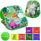 URATOT Bean Bag Toss Game Toy, Dinosaur and Jungle Animals Themes, Double S