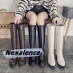 ジョッキーブーツ レディース 春 ロングブーツ ニーハイブーツ チャンキーヒール 4cm ローヒール レディース ブーツ 膝丈 靴 ブーツ 疲れない 歩きやすい  美脚