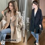 トレンチコート レディース スプリングコート 2025春 ミドル丈 アウター 大きいサイズ 通勤 高級感 上品 カジュアル 卒業式 服 母 通勤 長袖