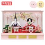 ◆特典付×28%OFF【展示現品】 雛人形 ひな人形 衣裳着人形 衣裳着 ケース飾り 親王飾り 二人飾り ピンク 桃の節句 ひな祭り 映え 【452S24】