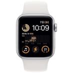 Apple Watch SE2 40mm GPS シルバーアルミニウムケース ホワイトスポーツバンド MNJV3J/A