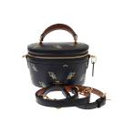 COACH Coach [lay1660D] 2WAY vanity 38603 кожа ручная сумочка сумка плечо есть сова рисунок прекрасный товар черный женский MR