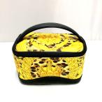 GIANNI VERSACE Gianni Versace .[3699D] косметичка черный желтый цветок Leopard женский кожа PVC