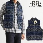 【正規品】RRL Fair Isle Fleece Gillet ダブルアールエル フェアアイル ハイパイルフリースベスト 【9076096109-blue】