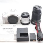 Canon ミラーレス一眼カメラ EOS R50 ダブルズームキット(RF-S18-45+RF-S55-210) ホワイト/APS-C/約376g EOSR50WH-WZK