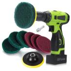 ドリルブラシ 7点セット パワー スクラバー 掃除 洗車 磨き ドライバー アタッチメント カーペット クリーニング キッチン ブラシ 電動回転 WAXBURA