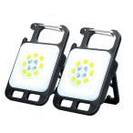 2 шт. комплект LED свет маленький размер заряжающийся мульти- kalabina штопор рабочее освещение магнит водонепроницаемый лампочка-индикатор красный свет водонепроницаемый мигающий свет мигает COB прожекторное освещение альпинизм магнит свет OUSHOU