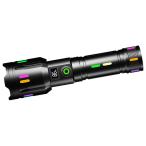 最強 懐中電灯 led 強力 液晶画面デジタル 2000LM 5つの点灯モード 超高輝度 USB ズーム COB 作業灯 緊急時 災害時 高性能 5モード 防水設計 DIYARAIT