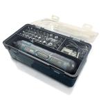 正逆転切替 電動ドライバー 小型 電動ドリル ビット32種類 ネジ60点 LEDライト USB充電式 4段階トルク DIY ケース付属  105DOREISET