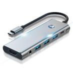 usbハブ USB Type-C ハブ 9in1 4K HDMI USB3.0対応 高速転送 SDカードリーダー PD充電 対応 hub 高解像度 モニターOFFボタン付き スクリーンスイッチ 9IN1HUB