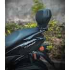 ヤマハ NMAX155 2025年式 バックレスト 背もたれ シーシーバー リアキャリア 背もたれ 増設リアシート ブラック 丈夫 一体感 レザー 疲労軽減 取寄せ