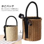 ショッピングカゴバッグ カゴバッグ レディース バスケット ハンドバッグ 可愛い おしゃれ 軽量 リボン 手提げ 手提げ 上部巾着 全2色