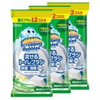 スクラビングバブル 流せるトイレブラシ　ホワイトブロッサム の香り 詰め替え 12個入＊3　住居洗剤・トイレ用