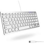 Macally SLIMKEYCA compact USB-A Keyboard for Mac US QWERTY Key Cap Lay