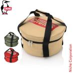 ショッピングダッチオーブン チャムス  チャムスロゴラウンドツールケース CH60-3372 ダッチオーブン 収納 ケース 10インチ キャンプ用品