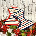 ハーネス 小型犬用 フェリーク トリコロールボーダーベストハーネス　3号