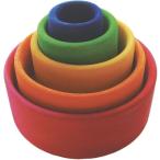 積み木 木のおもちゃ 1歳 2歳 3歳 子供 誕生日プレゼント 赤ちゃん　コップかさね・レインボー