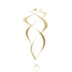 北欧雑貨 サンキャッチャー 木製　クリスタルモビール スパイラル トリプル