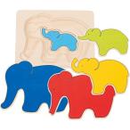 知育玩具 パズル 幼児　レイヤーパズル エレファント
