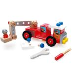 Yahoo! Yahoo!ショッピング(ヤフー ショッピング)コンストラクション ファイヤートラック　1歳 2歳 3歳 ベビー 木製 男の子 工具