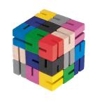 ダイスキューブ・小・カラー　知育玩具 木のおもちゃ 木製 立体パズル キューブ