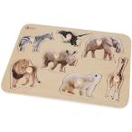知育玩具 パズル　サファリ ペグパズル