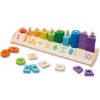 【ラッピング不可】知育玩具 1歳 2歳 3歳 木のおもちゃ　カウンティングシェイプ スタッカー