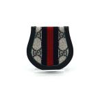 GUCCI オールドグッチ GGスプリーム シェリーライン 二つ折りコインケース　ネイビー