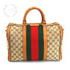 GUCCI GGキャンバスシェリーライン ハンドバッグ ボストンバッグ