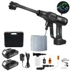 高圧洗浄機 充電式 バッテリー 2個 充電器 セット ケース付き コードレス マキタ 18V 互換 家庭用 多機能 軽量 強力噴射 水道接続 自吸式 水道接続 (WAS04CB02)