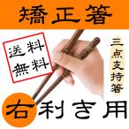 三点支持箸 右利き用 矯正箸でお箸の持ち方改善！ 躾箸 大人用/子供用/子ども用/右手用 　名入れ無料　メール便送料無料