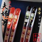 夫婦箸 天宝黄金ふくろう サンライフ 名入れ 桐箱付 2膳セット 名入れ無料 ギフト メール便送料無料