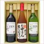 名入れ 梅酒 ワイン ギフトセット 720ｍｌ×3本 名前入り 新潟清酒仕込梅酒 岩の原ワイン 善 赤 白　送料無料