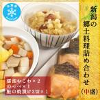 新潟 郷土料理 3種類4パックセット(のっぺ1パック、鮭の焼漬け1パック、醤油おこわ2パック) 新潟 醤油赤飯 ギフト 贈答 調理済み 真空パック