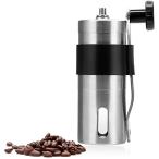 HXDWLKJ 小型 ミニ コーヒー ミル コーヒーミル手動 手動コーヒー豆挽き器 ステンレス セラミック 洗浄可能 太さ調節可能 台所研削ツール ポータブル アウトドア