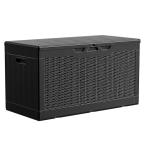 Petnniko место хранения наружный кейс для хранения box веранда место хранения bench место хранения водонепроницаемый атмосферостойкий 380L большая вместимость ширина 123* глубина 57* высота 62cm большой место хранения box наружный для контейнер bench s