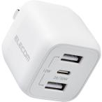 エレコム 充電器 Type-C 3ポート USB-C×1 USB-A×2 32W USB PD対応 折りたたみ式プラグ GaN採用 【 iPhone/iPad/Macbook Air など対応】